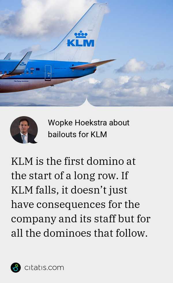 Wopke Hoekstra About Bailouts For Klm Citatis News
