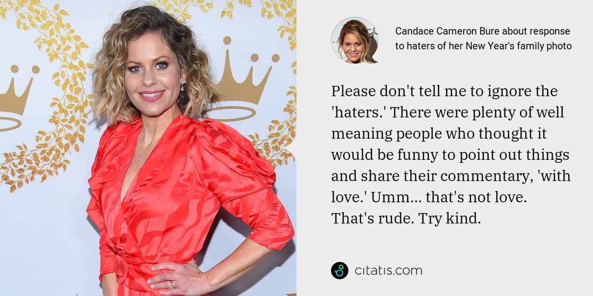 no one would tell candace cameron