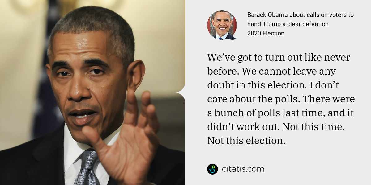 Barack Obama About Calls On Voters To Hand Trump A Clear Defeat On 2020 ...