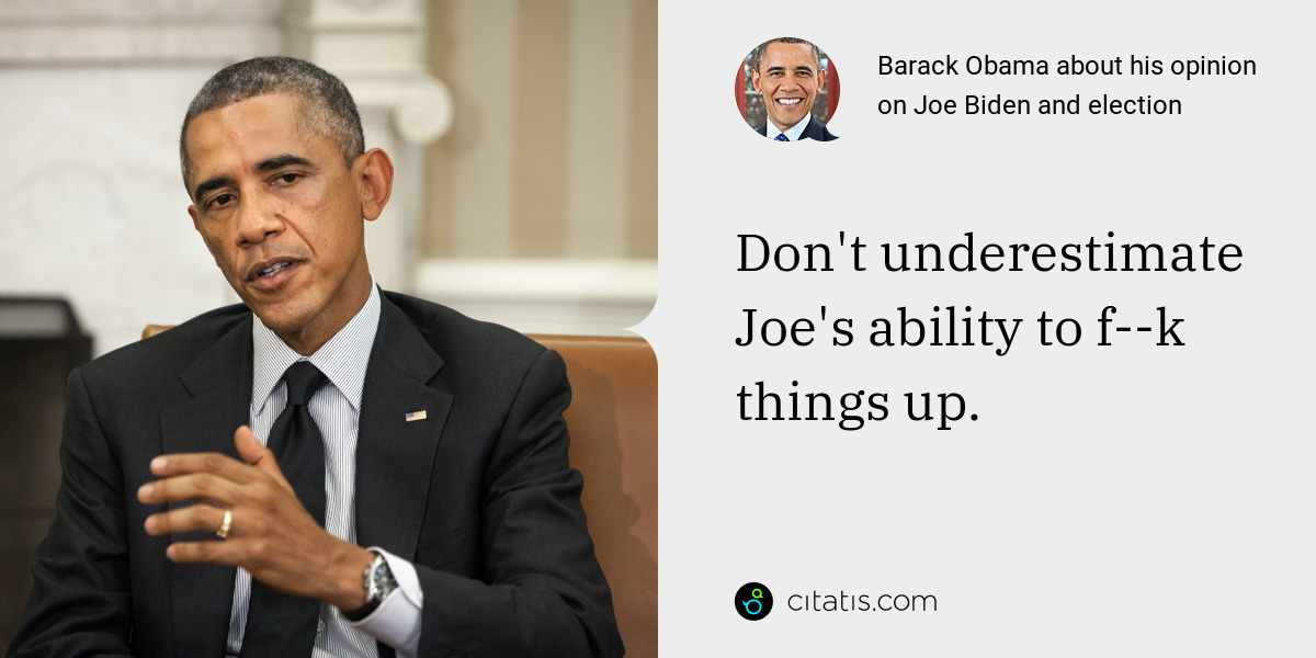 Barack Obama about his opinion on Joe Biden and election | Citatis News