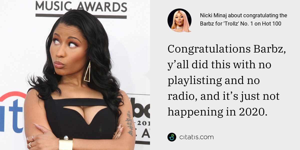 Nicki Minaj Onika Tanya Maraj About Congratulating The Barbz For