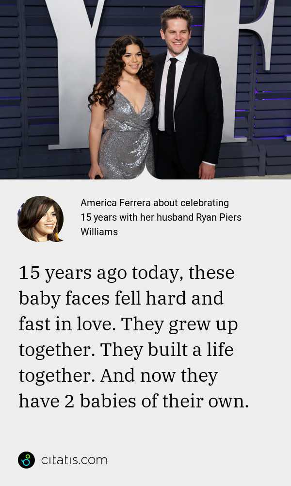 America Ferrera About Celebrating 15 Years With Her Husband Ryan Piers Williams Citatis News