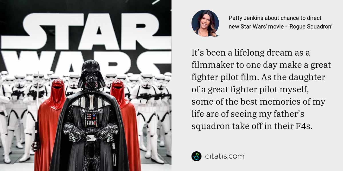 Patty Jenkins: It’s been a lifelong dream as a filmmaker to one day make a great fighter pilot film. As the daughter of a great fighter pilot myself, some of the best memories of my life are of seeing my father’s squadron take off in their F4s.