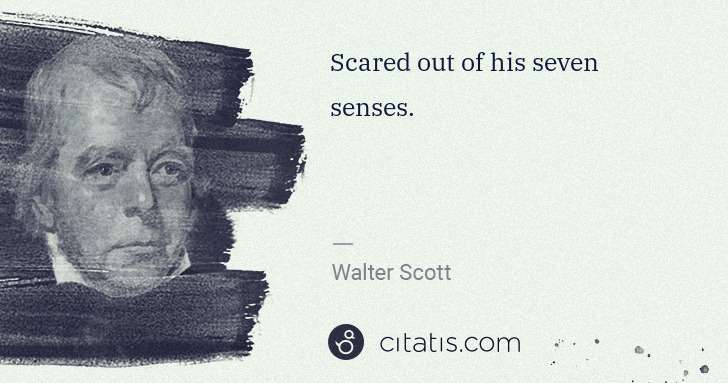 Walter Scott: Scared out of his seven senses. | Citatis