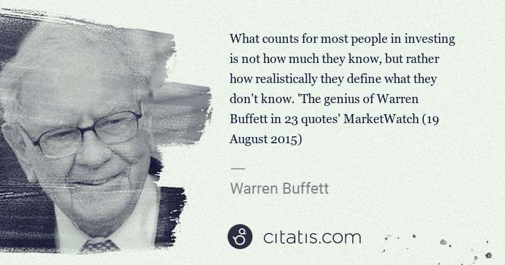 Warren Buffett: What counts for most people in investing is not how much ... | Citatis